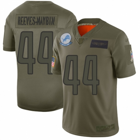 Women's Detroit Lions #44 Jalen Reeves-Maybin Limited Camo 2019 Salute to Service Football Jersey - Ujersey