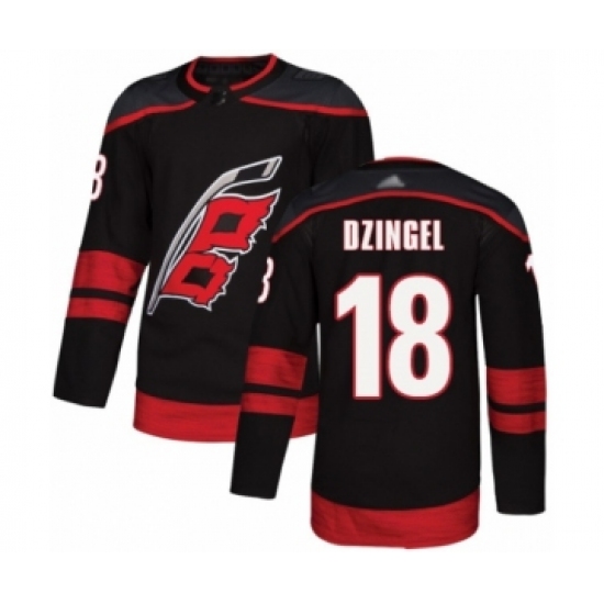 Youth Carolina Hurricanes #18 Ryan Dzingel Authentic Black Alternate Hockey Jersey - Ujersey