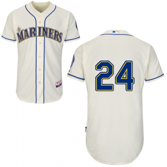 Men's Majestic Seattle Mariners #24 Ken Griffey Replica Cream Alternate Cool Base MLB Jersey