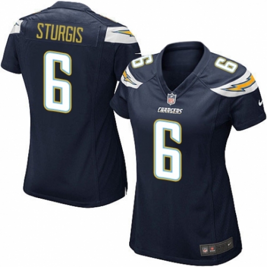 Women's Nike Los Angeles Chargers #6 Caleb Sturgis Game Navy Blue Team Color NFL Jersey - Ujersey