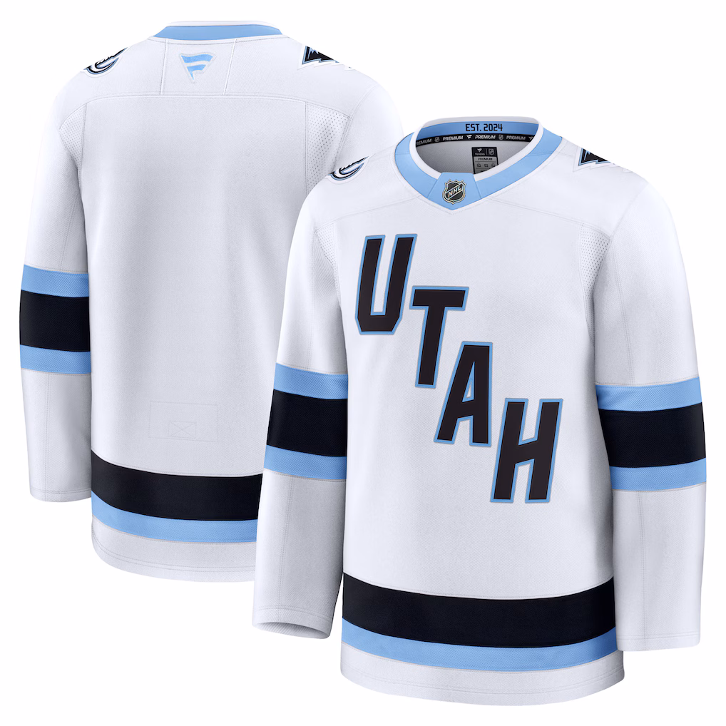 Men's Utah Mammoth Fanatics White Away Premium Jersey - Ujersey Shop