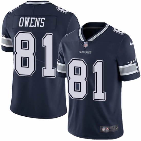 Men's Nike Dallas Cowboys #81 Terrell Owens Navy Blue Team Color Vapor Untouchable Limited Player NFL Jersey - Ujersey