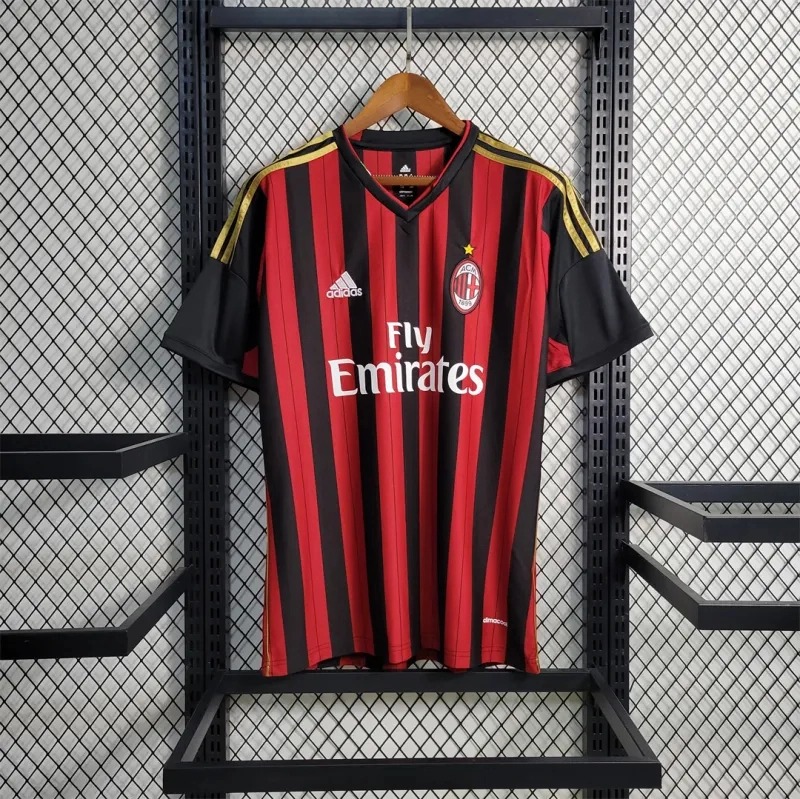Kaká #22 AC Milan Retro Soccer Jersey Home Shirt 2013/14