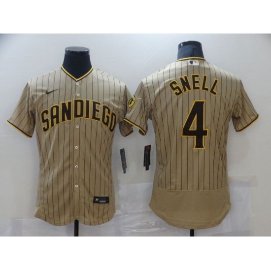 Men's Nike San Diego Padres #4 Blake Snell Brown Collection Baseball Jersey - Ujersey