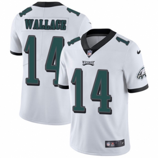 Men's Nike Philadelphia Eagles #14 Mike Wallace White Vapor Untouchable Limited Player NFL Jersey - Ujersey