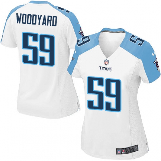 Women's Nike Tennessee Titans #59 Wesley Woodyard Game White NFL Jersey - Ujersey
