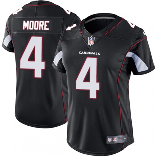 Women's Nike Arizona Cardinals #4 Rondale Moore Black Alternate Stitched NFL Vapor Untouchable Limited Jersey - Ujersey