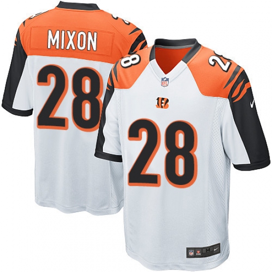 Men's Nike Cincinnati Bengals #28 Joe Mixon Game White NFL Jersey - Ujersey