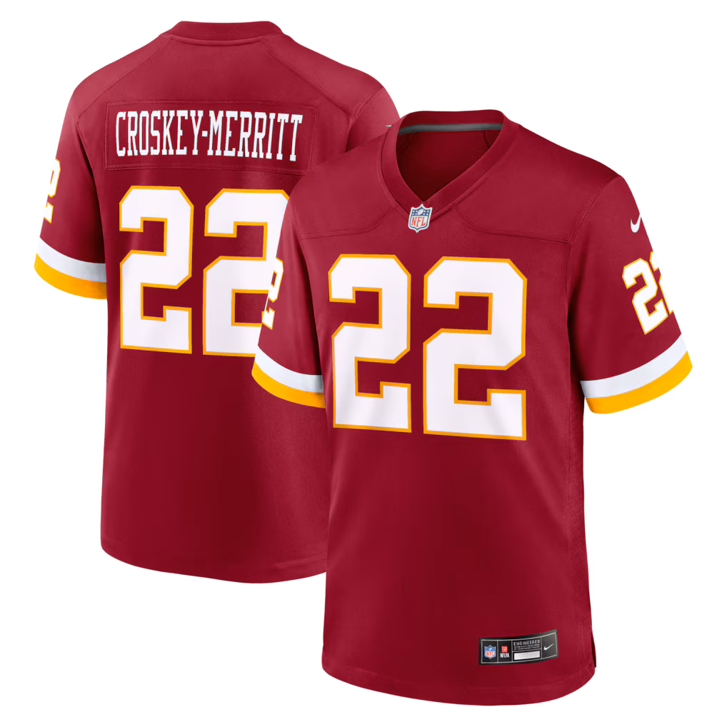 Men's Washington Commanders Jacory Croskey-Merritt Nike Burgundy Game Jersey - Ujersey Shop