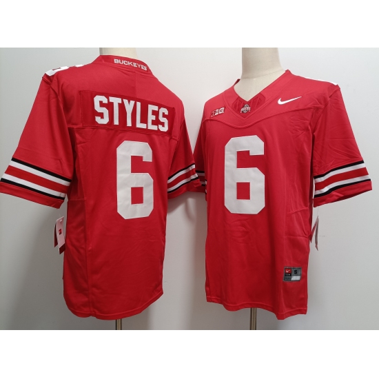 Men's Ohio State Buckeyes #6 Sonny Styles Red FUSE College Football Jersey - Ujersey