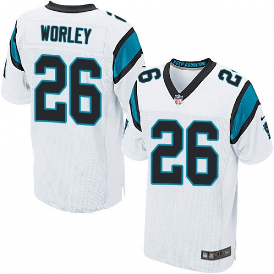 Men's Nike Carolina Panthers #26 Daryl Worley Elite White NFL Jersey - Ujersey