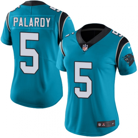 Women's Nike Carolina Panthers #5 Michael Palardy Blue Alternate Vapor Untouchable Limited Player NFL Jersey - Ujersey