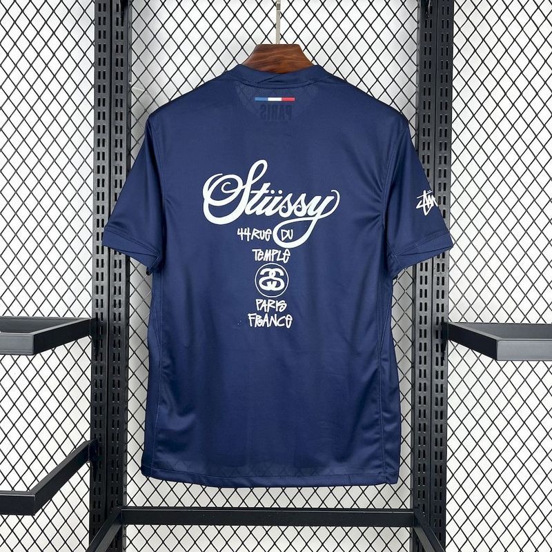 PSG Soccer Jersey Home x Stussy Custom Shirt 2024/25 - ujerseystore
