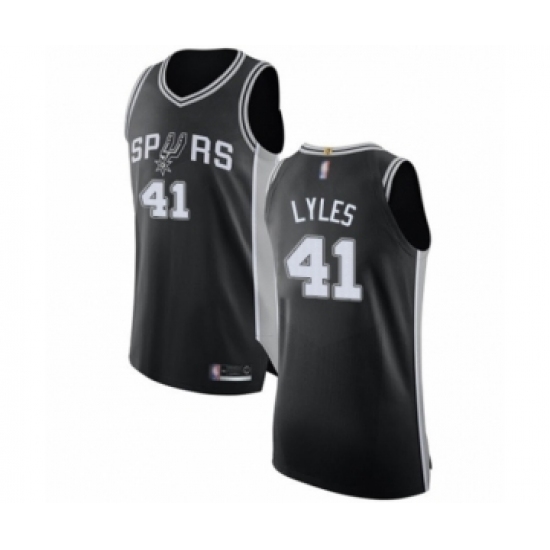 Men's San Antonio Spurs #41 Trey Lyles Authentic Black Basketball Jersey - Icon Edition - Ujersey