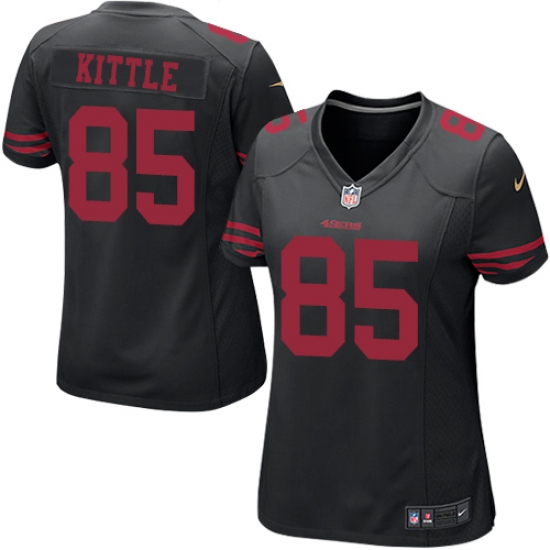 Women's Nike San Francisco 49ers #85 George Kittle Game Black NFL Jersey - Ujersey
