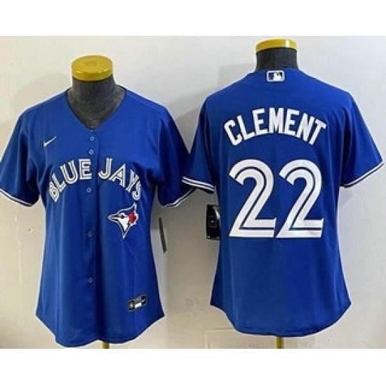 Women's Toronto Blue Jays #22 Ernie Clement Blue Cool Base Jersey - Ujersey