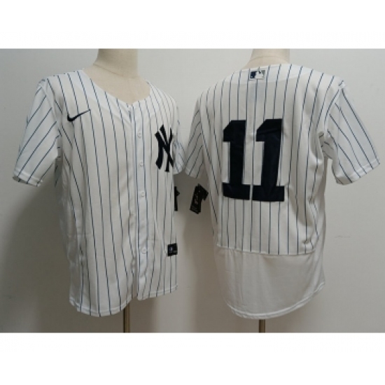 Men's New York Yankees #11 Anthony Volpe White Stitched Flex Base Nike Jersey - Ujersey