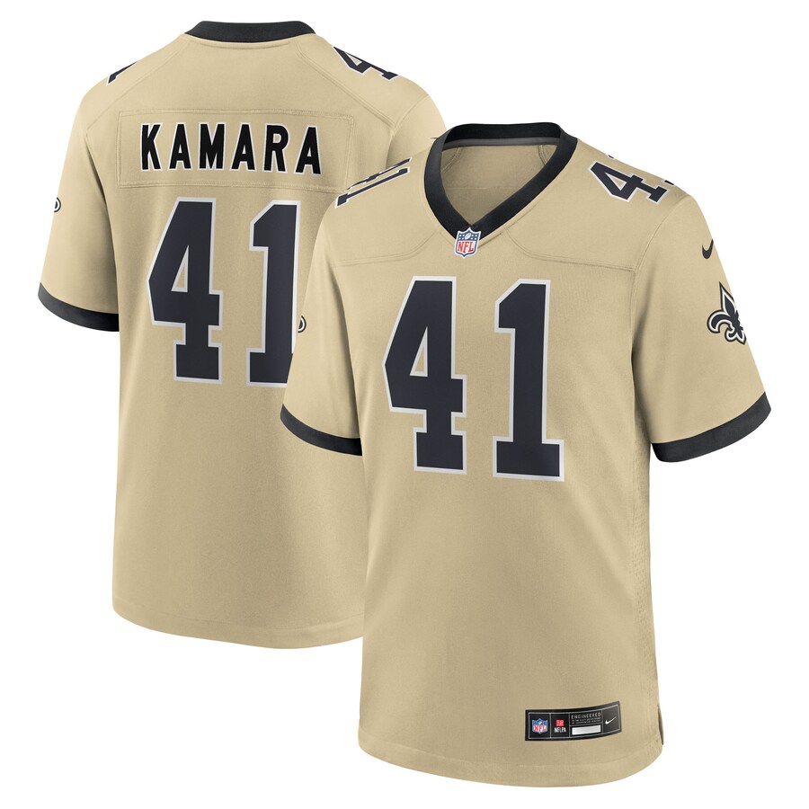 Youth New Orleans Saints Alvin Kamara Nike Gold Gameday Golds Alternate Game Player Jersey - Ujersey