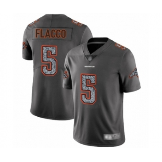 Men's Denver Broncos #5 Joe Flacco Gray Static Fashion Limited Football Jersey - Ujersey