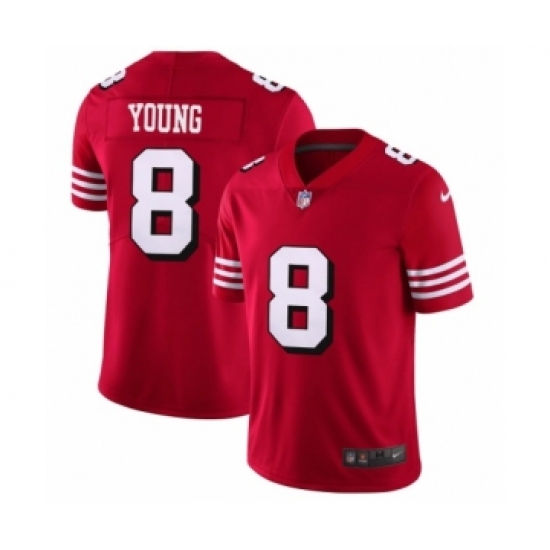 Men's San Francisco 49ers #8 Steve Young Limited Red Rush Vapor Untouchable Football Jerseys - Ujersey