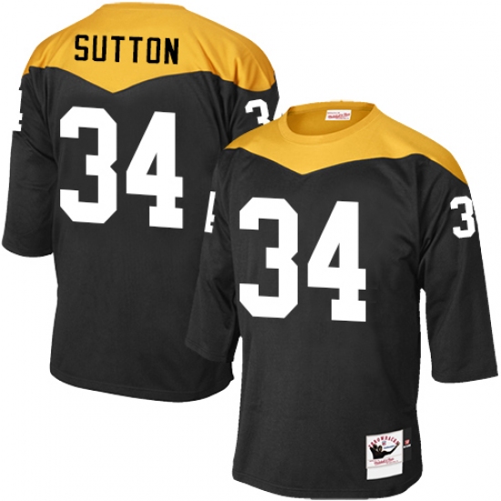 Men's Mitchell and Ness Pittsburgh Steelers #34 Cameron Sutton Elite Black 1967 Home Throwback NFL Jersey - Ujersey