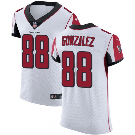 Men's Nike Atlanta Falcons #88 Tony Gonzalez White Vapor Untouchable Elite Player NFL Jersey - ujerseystore