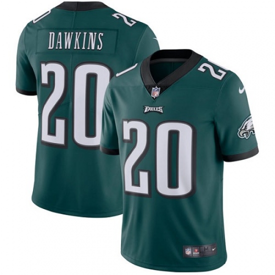 Men's Nike Philadelphia Eagles #20 Brian Dawkins Midnight Green Team Color Vapor Untouchable Limited Player NFL Jersey - Ujersey