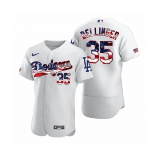 Men's Cody Bellinger #35 Los Angeles Dodgers White 2020 Stars & Stripes 4th of July Jersey - Ujersey