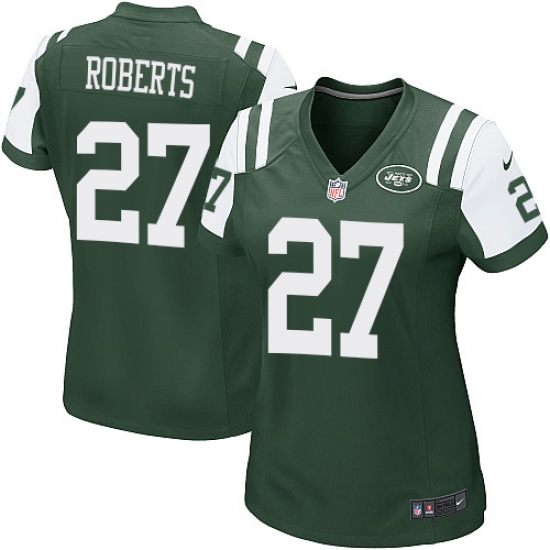 Women's Nike New York Jets #27 Darryl Roberts Game Green Team Color NFL Jersey - Ujersey