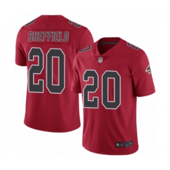 Men's Atlanta Falcons #20 Kendall Sheffield Limited Red Rush Vapor Untouchable Football Jersey - Ujersey