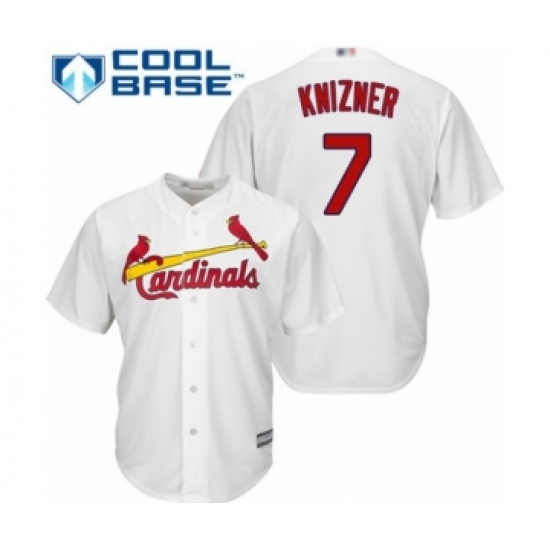 Youth St. Louis Cardinals #7 Andrew Knizner Authentic White Home Cool Base Baseball Player Jersey - Ujersey