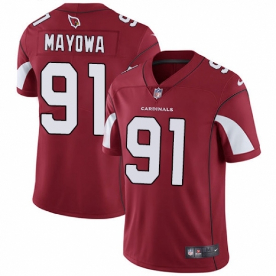 Youth Nike Arizona Cardinals #91 Benson Mayowa Red Team Color Vapor Untouchable Limited Player NFL Jersey - Ujersey