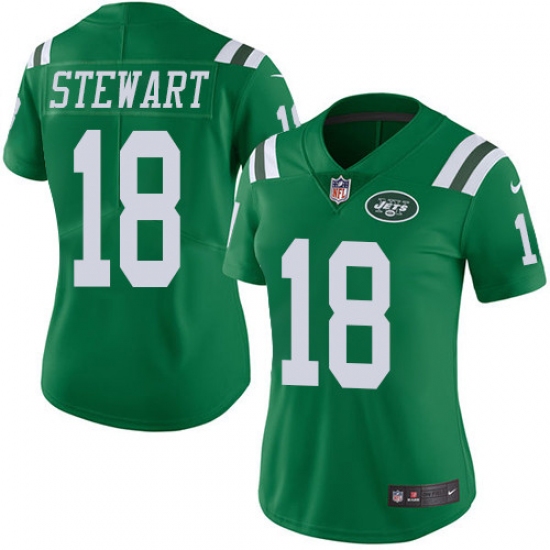 Women's Nike New York Jets #18 ArDarius Stewart Limited Green Rush Vapor Untouchable NFL Jersey - Ujersey