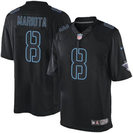 Men's Nike Tennessee Titans #8 Marcus Mariota Limited Black Impact NFL Jersey - Ujersey