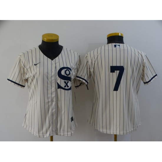 Women's Chicago White Sox #7 Tim Anderson Cream 2021 Field of Dreams Jersey - Ujersey