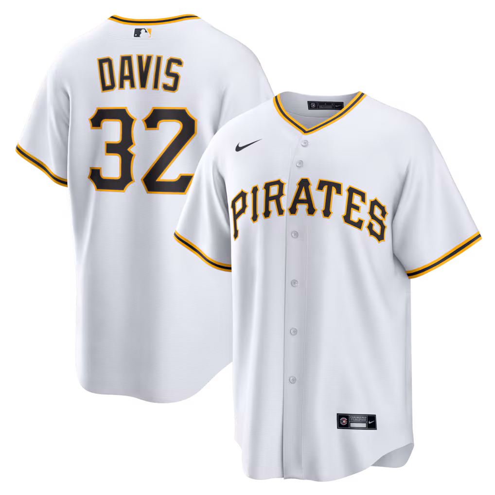 Men's Pittsburgh Pirates Henry Davis Nike White Home Replica Jersey - U-jersey