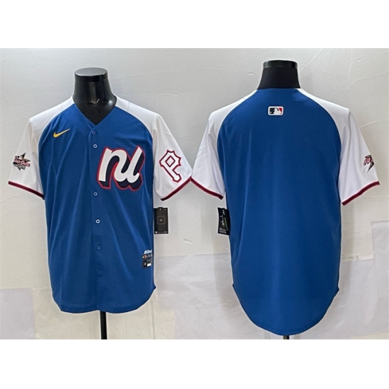 Men's National League Pittsburgh Pirates Blank Blue Alternate 2025 All-Star Edition Limited Stitched Baseball Jersey - Ujersey