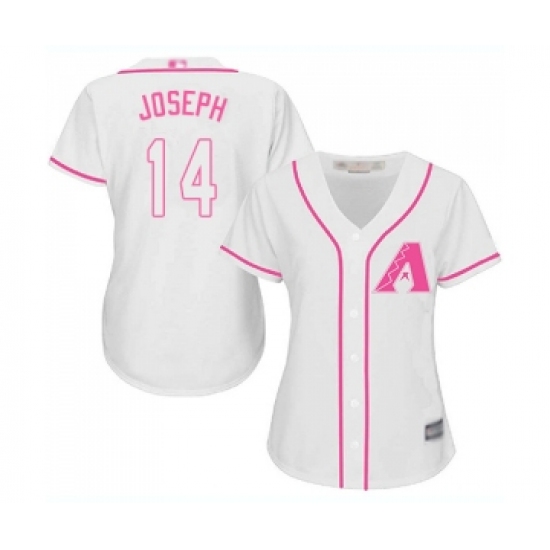 Women's Arizona Diamondbacks #14 Caleb Joseph Replica White Fashion Baseball Jersey