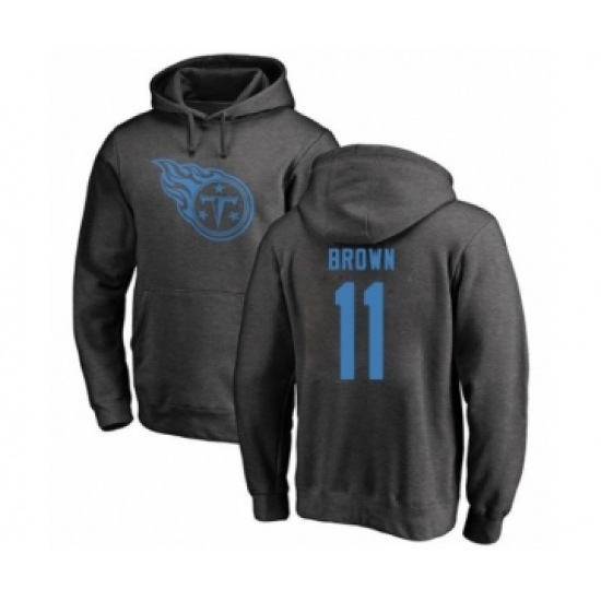 Football Tennessee Titans #11 A.J. Brown Ash One Color Pullover Hoodie - Ujersey