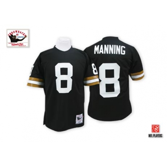 Mitchell And Ness New Orleans Saints #8 Archie Manning Black Authentic Throwback NFL Jersey - Ujersey