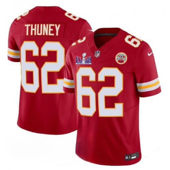 Men’s Kansas City Chiefs #62 Joe Thuney Red 2024 F.U.S.E. Super Bowl LVIII Vapor Untouchable Limited Football Stitched Jersey - Ujersey