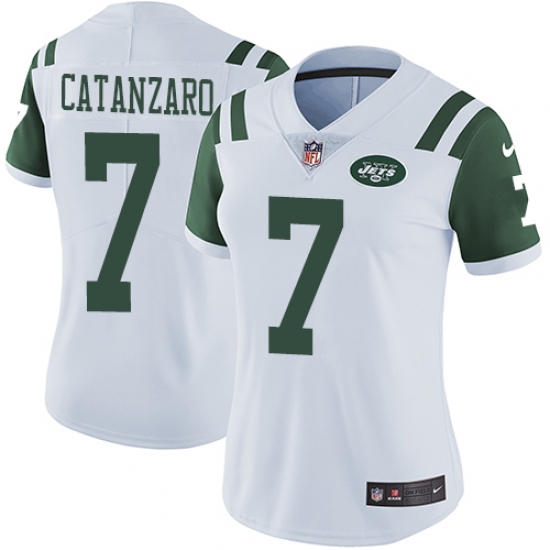 Women's Nike New York Jets #7 Chandler Catanzaro Elite White NFL Jersey - Ujersey