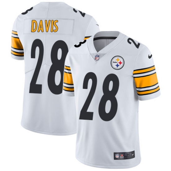 Men's Nike Pittsburgh Steelers #28 Sean Davis White Vapor Untouchable Limited Player NFL Jersey - Ujersey