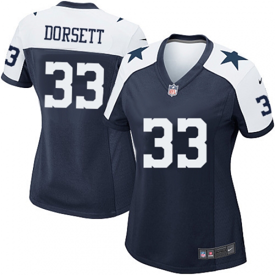 Women's Nike Dallas Cowboys #33 Tony Dorsett Game Navy Blue Throwback Alternate NFL Jersey - Ujersey