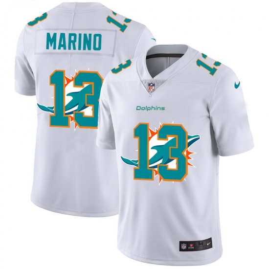 Men's Miami Dolphins #13 Dan Marino White Nike White Shadow Edition Limited Jersey - Ujersey