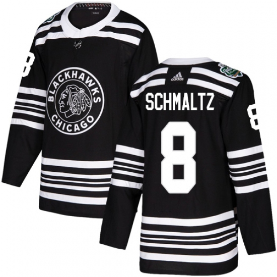 Men's Adidas Chicago Blackhawks #8 Nick Schmaltz Authentic Black 2019 Winter Classic NHL Jersey - Ujersey