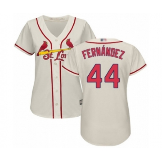 Women's St. Louis Cardinals #44 Junior Fernandez Authentic Cream Alternate Cool Base Baseball Player Jersey - Ujersey