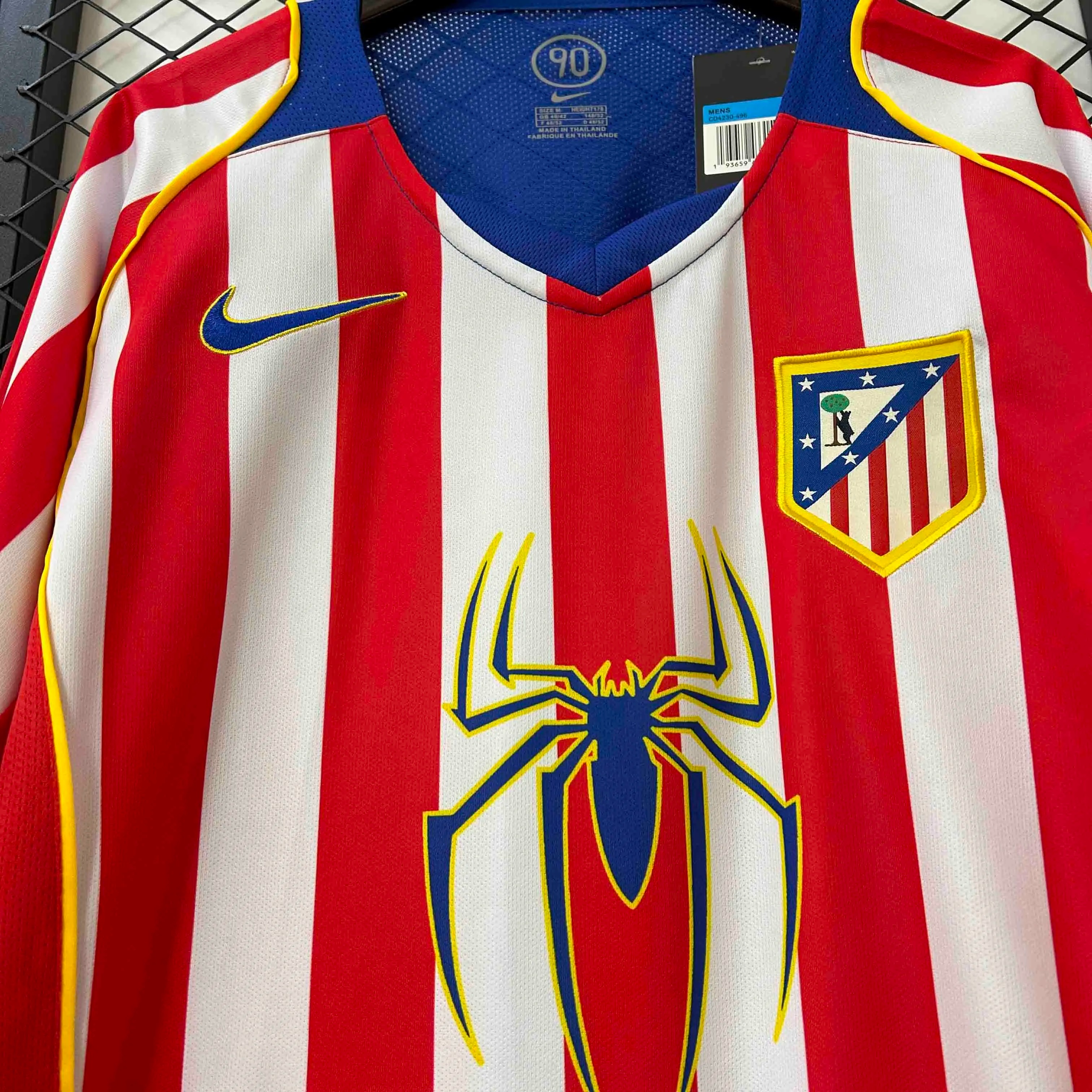 Atletico Madrid Retro Soccer Jersey Home Long Sleeve Shirt 2004/05 - U-jersey