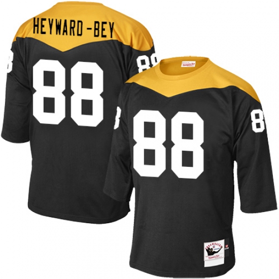 Men's Mitchell and Ness Pittsburgh Steelers #88 Darrius Heyward-Bey Elite Black 1967 Home Throwback NFL Jersey - Ujersey
