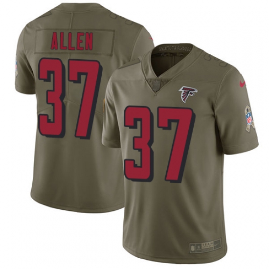 Men's Nike Atlanta Falcons #37 Ricardo Allen Limited Olive 2017 Salute to Service NFL Jersey - Ujersey